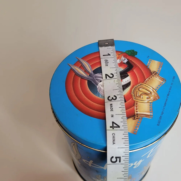 Vintage 1989 Bugs Bunny 50th Birthday Collectible Tin Can with Lid - Picture 12 of 12